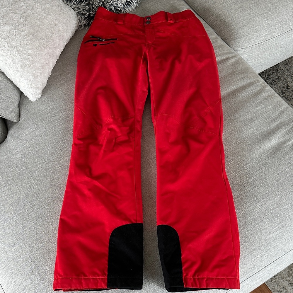 Obermeyer Red Ski Pants with Black Accents